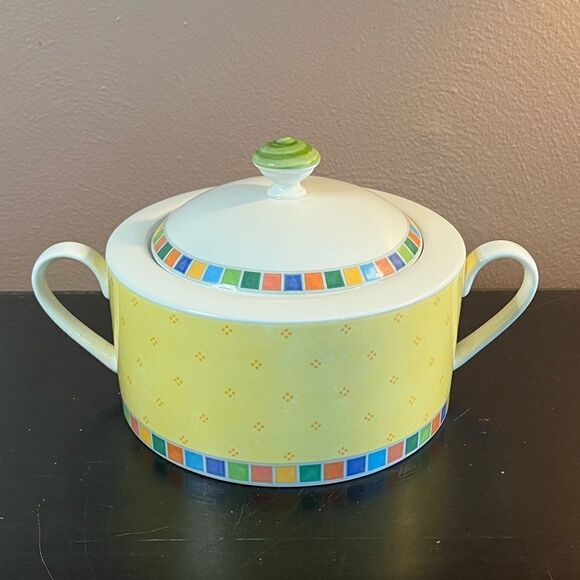 Villeroy & Boch twist alea Limone round covered vegetable dish nwot - Picture 3 of 13